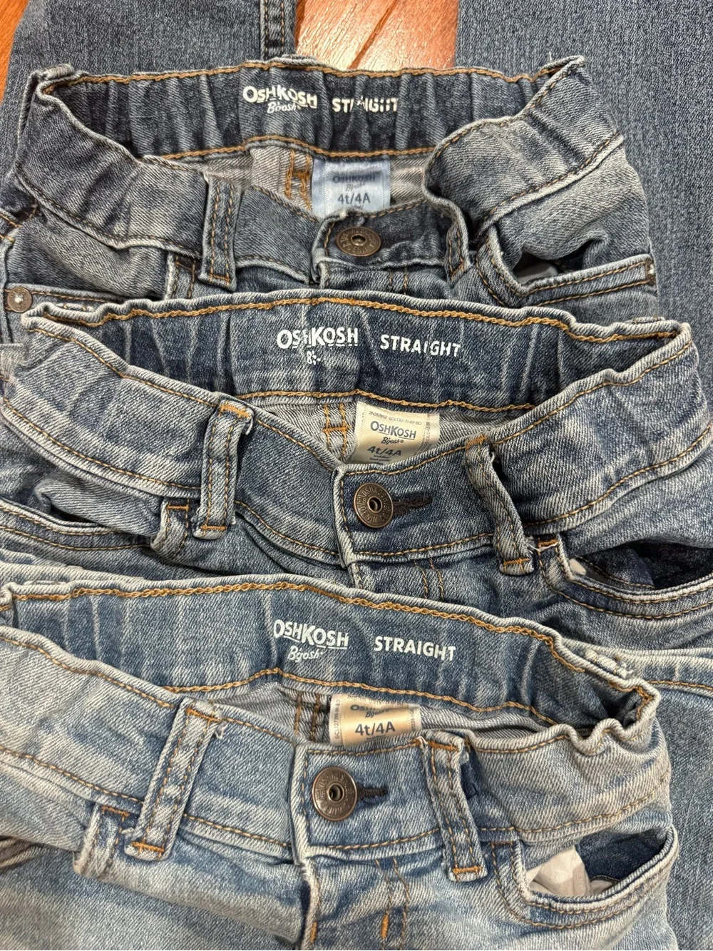 OshKosh B'gosh Boys in Dark,Medium, & Light Wash Retail $34 a piece